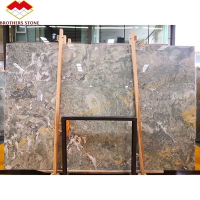 Tejas de ágata de mármol de 15-18 mm de grosor y losas de zafiro dorado para decoración interior