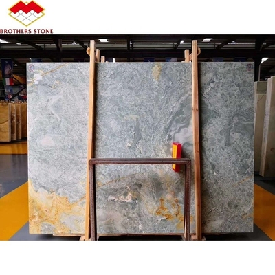 Tejas de ágata de mármol de 15-18 mm de grosor y losas de zafiro dorado para decoración interior