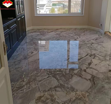 Hotel tipo de mármol Calcita Calacatta Grisa losa para Brasil moderno Decoración interior de lujo