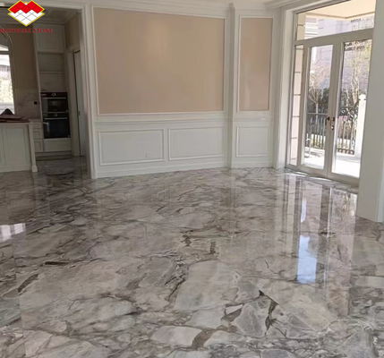 Hotel tipo de mármol Calcita Calacatta Grisa losa para Brasil moderno Decoración interior de lujo