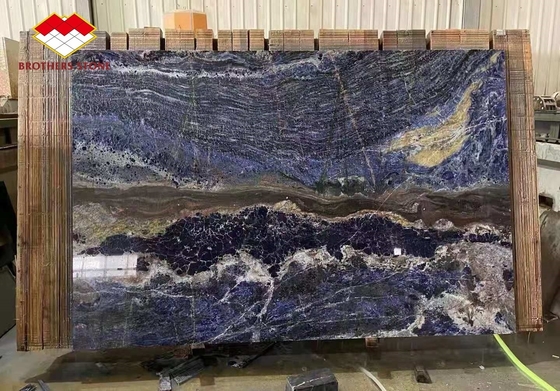 Resistencia a la compresión 50.4 MPa Marmol azul de Bahia Dream Backlit Piedra para hotel y villa