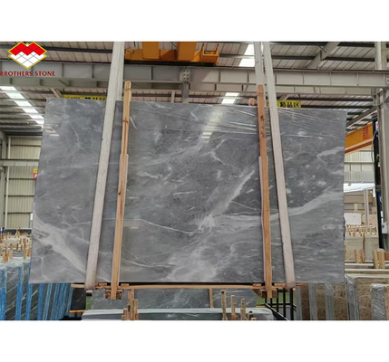 Popular Espacio gris de mármol gran pizarra para escaleras modernas de color gris ligero en la casa y el hotel