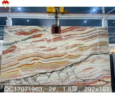 Competición de libros de carátulas de piedra de ónix colorido azulejos de piso de ónix retroiluminados arco iris