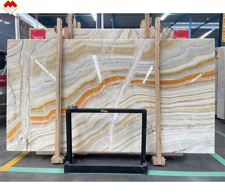 Competición de libros de carátulas de piedra de ónix colorido azulejos de piso de ónix retroiluminados arco iris