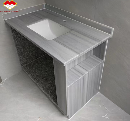 Estrella gris tipo de mármol piedra de calcita cubierta pulida para el baño lavabo y fregadero