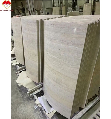 Revestimiento de columnas de mármol corintio de grano de madera moderno para mejoras personalizadas de villas