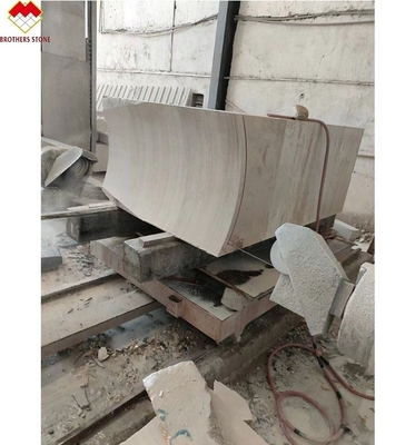 Revestimiento de columnas de mármol corintio de grano de madera moderno para mejoras personalizadas de villas