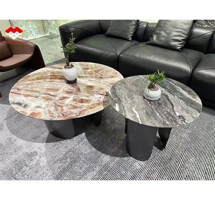 Piedra de calcita de color marrón de Venecia Ideal para comedor redondo y muebles para el hogar
