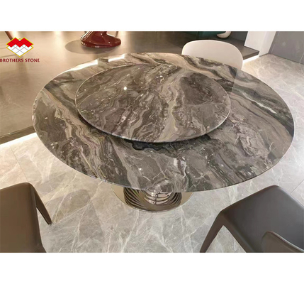 Piedra de calcita de color marrón de Venecia Ideal para comedor redondo y muebles para el hogar