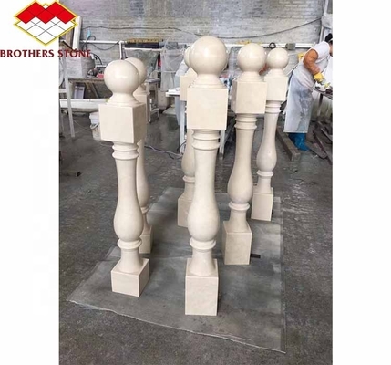 Columna pulida de piedra natural blanca cuadrada para mejoras en la casa