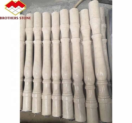 Columna pulida de piedra natural blanca cuadrada para mejoras en la casa