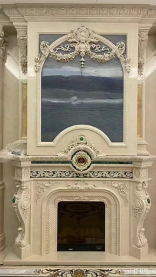 Estilo europeo chimenea interior moderna personalizada de mármol natural estilo nórdico italiano con chimenea para el salón