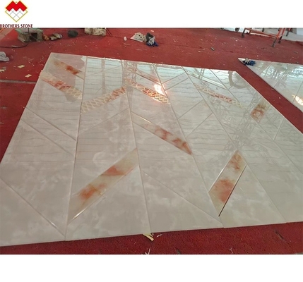 Placas de mármol de ónix pulido de tamaño estándar o personalizado para el marco y revestimiento de puertas