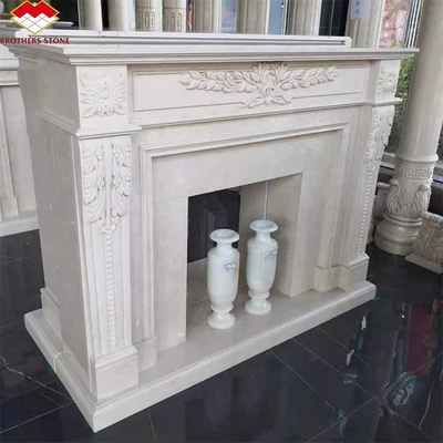 Caminera de estilo europeo personalizada de mármol natural para sala de estar interior moderna