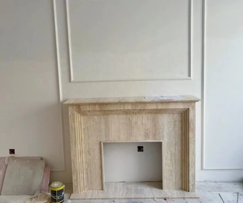 Caminera de estilo europeo personalizada de mármol natural para sala de estar interior moderna
