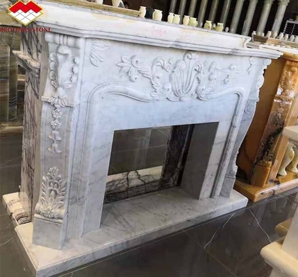 Función sin control remoto Carara Blanco de la mesa de la chimenea inserto con estante de marco