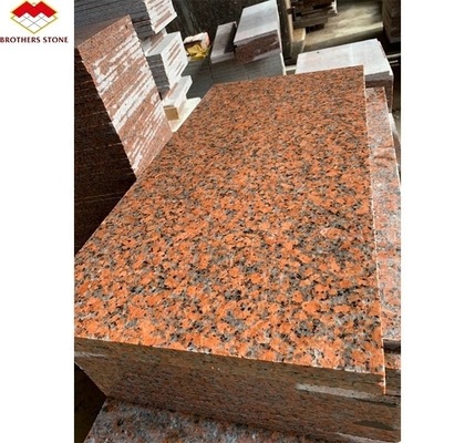 G562 Granito rojo de piedra natural pulida antiderrapante Granito de la losa para escalera estilo de lujo