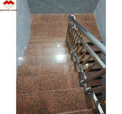 G562 Granito rojo de piedra natural pulida antiderrapante Granito de la losa para escalera estilo de lujo