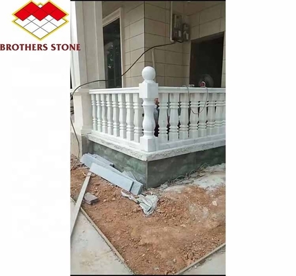 Superficie pulida Columna de manivela terminada para decoraciones del hogar en mármol blanco de Guangxi