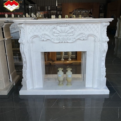 Estatua de piedra natural de mármol griego blanco Cuadro de arte chimenea para propiedades de prestigio