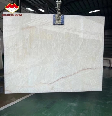 Luxury ICE AGE Jade Ónix Natural de mármol de piedra transparente real blanco de ónix azulejos para la decoración de paredes