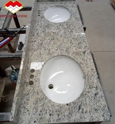 Granito cortado a medida para el baño de lujo del hotel Vanidad piedra natural pulida