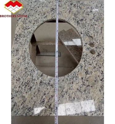 Granito cortado a medida para el baño de lujo del hotel Vanidad piedra natural pulida