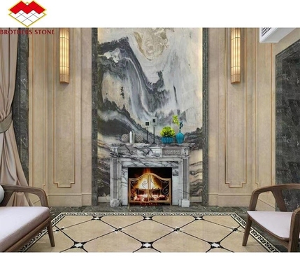 Moderno Mini Manto Artístico Artístico Artístico Arco Francés Nueva York Mármol Interior Perfumado Nieve Ciruela Fuego Rondón