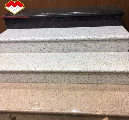 Granito natural piso de piedra de diseño moderno cortado a medida escaleras flotantes rectas