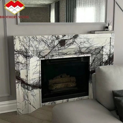 Moderno Mini Manto Artístico Artístico Artístico Arco Francés Nueva York Mármol Interior Perfumado Nieve Ciruela Fuego Rondón