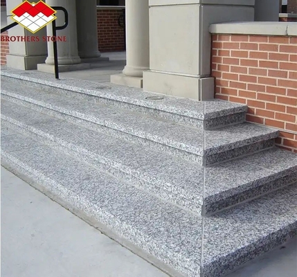 Granito natural piso de piedra de diseño moderno cortado a medida escaleras flotantes rectas