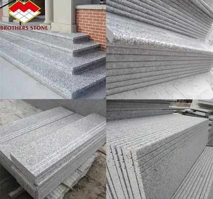 Granito natural piso de piedra de diseño moderno cortado a medida escaleras flotantes rectas