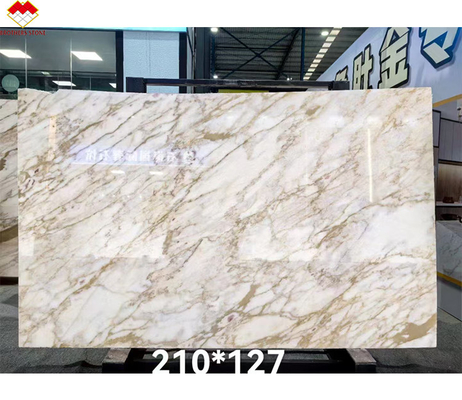Comercio FOB Modern Calacatta Gold Marble Slab de Italia para el piso de la pared de la mesa superior
