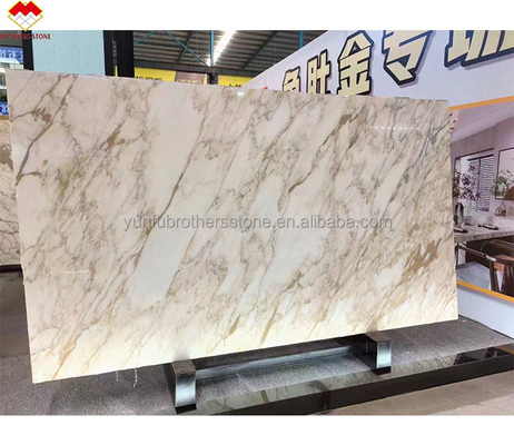 Comercio FOB Modern Calacatta Gold Marble Slab de Italia para el piso de la pared de la mesa superior