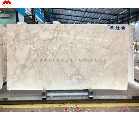 Comercio FOB Modern Calacatta Gold Marble Slab de Italia para el piso de la pared de la mesa superior
