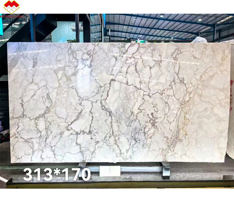 Comercio FOB Modern Calacatta Gold Marble Slab de Italia para el piso de la pared de la mesa superior