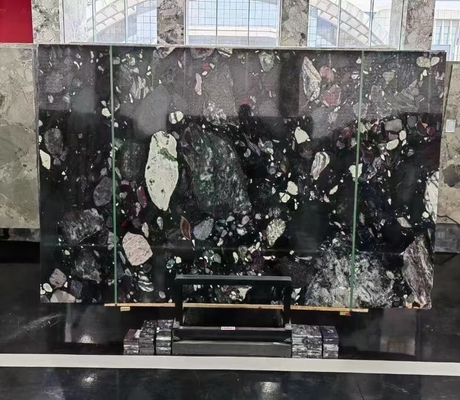 Revestimiento de piedra de pared 3D de mármol de Dolomita para mesas de mesa de villas en diseño personalizado