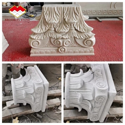 Pedestal de porche de mármol sólido en estilo de diseño moderno para un pilar antiderrapante y hermoso