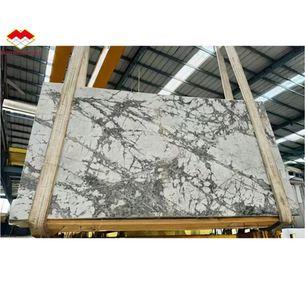 Estilo de diseño moderno de lujo piedra nevada río losas de mármol para el diseño de interiores