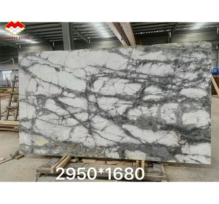 Arabescato pulido Blanco de la losa de mármol italiano para la pared moderna y la mesa redonda