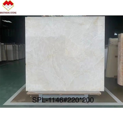 Placas de mármol de ónix translúcidas naturales de la Edad de Hielo para paneles de pared con retroiluminación en hoteles