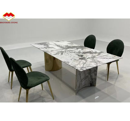 Arabescato pulido Blanco de la losa de mármol italiano para la pared moderna y la mesa redonda