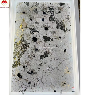 Translúcido alpino brasileño Granito súper cristalino exótico natural con luz de fondo Patagonia Quartzita Panel de pared de piedra