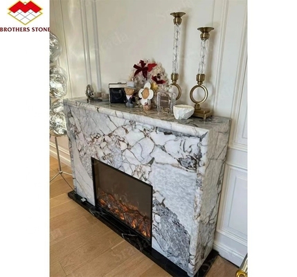 Villa Salón Caminera Entorna Caminas de piedra de mármol modernas en interiores personalizadas