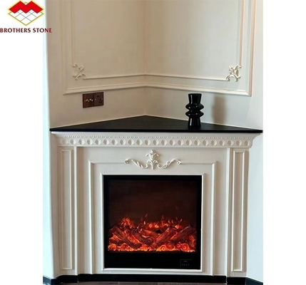 Caminera de estilo italiano moderno de mármol mantel interior de piedra decorativa Caminera de granito