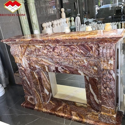 Caminera de estilo italiano moderno de mármol mantel interior de piedra decorativa Caminera de granito
