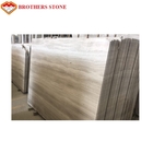 Baldosas de mármol blancas del mármol de la losa del grano de madera chino con mejores ventas