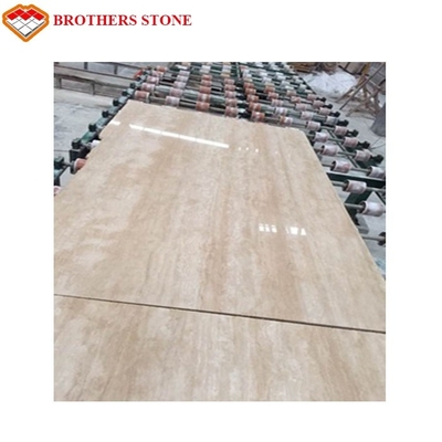Tamaño estándar del travertino del grueso de mármol beige de piedra natural de la losa 15-30m m