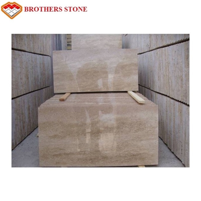 Tamaño estándar del travertino del grueso de mármol beige de piedra natural de la losa 15-30m m