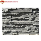 El panel de pared de piedra cultivado pizarra gris oscuro para la decoración de la pared exterior e interior